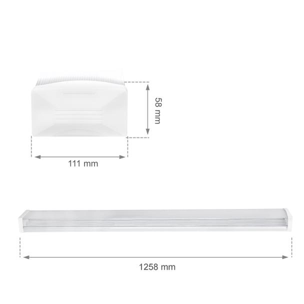 Limea Prismatica LED 40W 230V 120cm IP44 NW