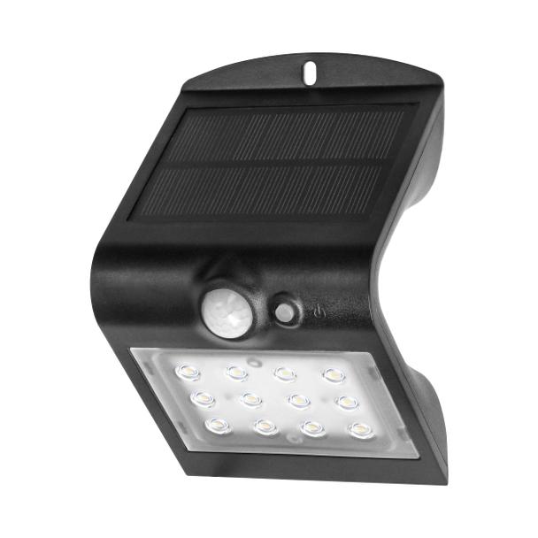 SILOE LED 1,5W, lampa solarna z czujnikiem ruchu 120st, 190lm, IP65, 4000K, 1200mAh, podwójne źródło AD-SL-6083BLR4 ORNO