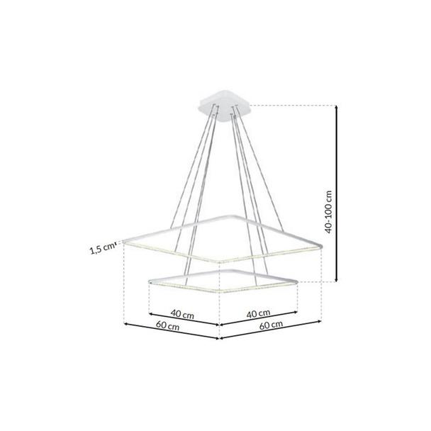 lampa wisząca LED Nix White 50W 3500lm 3000K ML514 Milagro