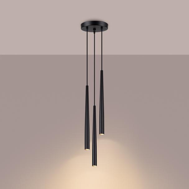 Sollux Lampa wisząca BLISS 3P czarna SL.1463