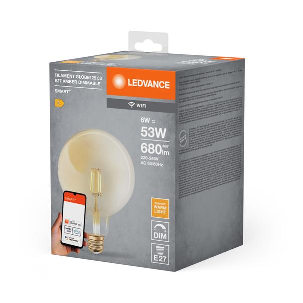 Lampa LED SMART+ WiFi CL Globe125 Gold DIM 53  6W/824 E27