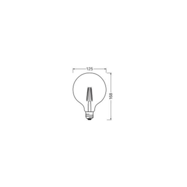 Lampa LED Vintage 1906 dim CL GLOBE125 Filament szkło przezroczyste GOLD 55 dim 7W 825 E27