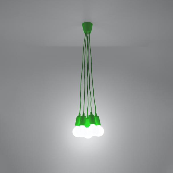 Sollux Lampa wisząca DIEGO 5 zielony SL.0583
