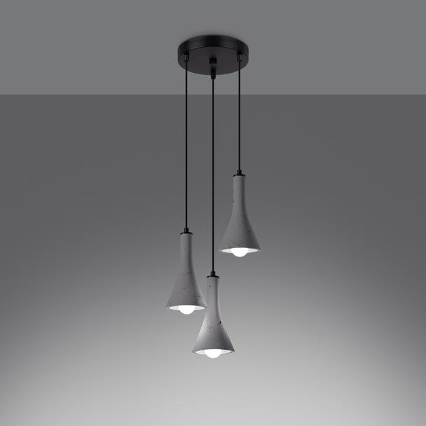 Sollux Lampa wisząca REA 3P beton SL.1226