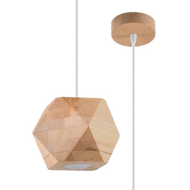 Sollux Lampa wisząca WOODY naturalne drewno SL.1011