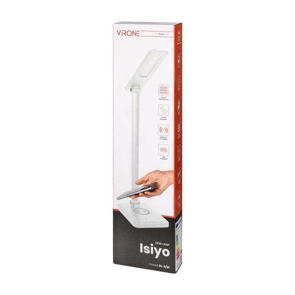 Lampka biurkowa z ładowarką indukcyjną i usb ISIYO LED 7W zmiana barwy temp DL-5/W ORNO