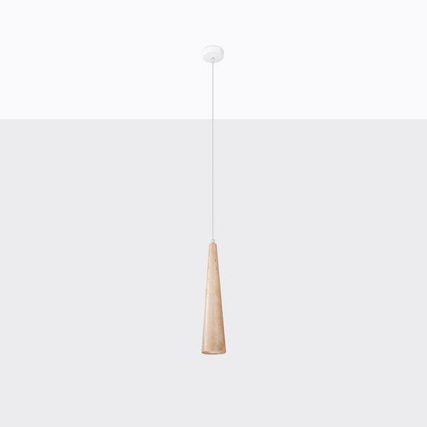 Sollux Lampa wisząca SULA 1 naturalne drewno SL.1100