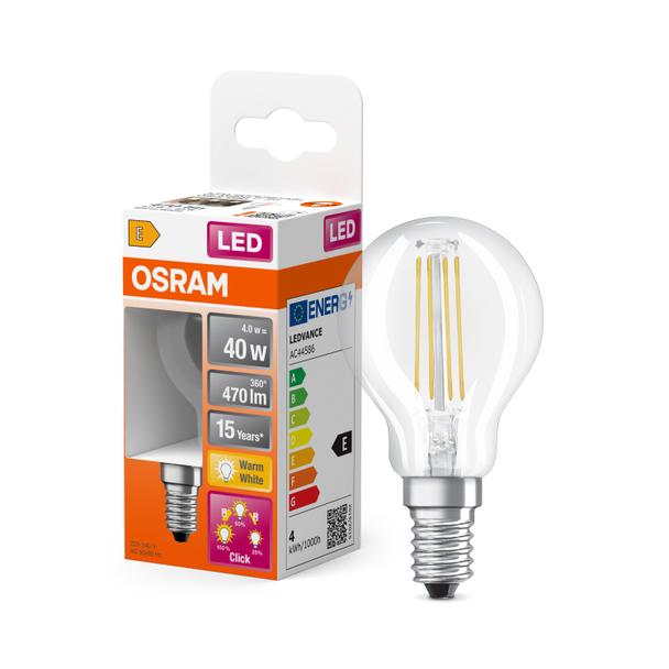 Lampa LED STAR+ CL B40 DIM Duo Click FILAMENT 4W 827 E14