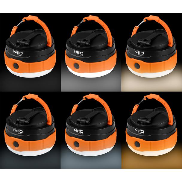 Lampa biwakowa akumulatorowa 500 lm powerbank + dynamo 3w1 SMD LED NEO TOOLS GTX 99-118 GTX Poland