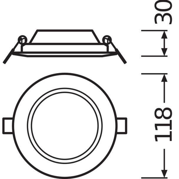 Oprawa DOWNLIGHT SLIM DN105 6W 3000K WT IP20