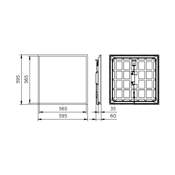 Panel LED Ledinaire RC065B G5 UGR19 28W 3400lm IP20/40 all-in 3000/4000K barwa neutralna 34_36S/830_ 9,11402E+11 PHILIPS