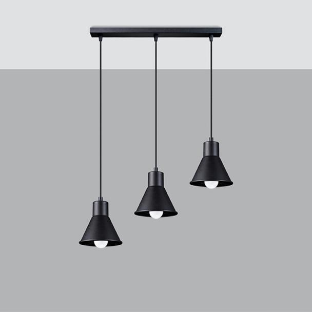 Sollux Lampa wisząca TALEJA 3 czarna [E27] SL.0986