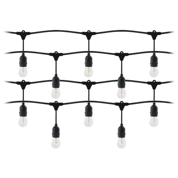 Girlanda oświetleniowa - 1 sznur 20 m (20 opraw) + 20 żarówek LED 1W E27, 3000K + 1 żarówka gratis LG-3/20M/E27/3 ORNO