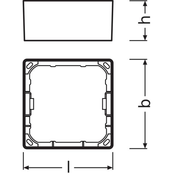 Ramka DOWNLIGHT SLIM FRAME SQUARE 105 WT