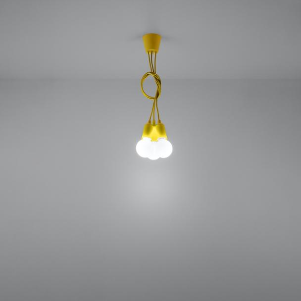 Sollux Lampa wisząca DIEGO 3 żółta SL.0579