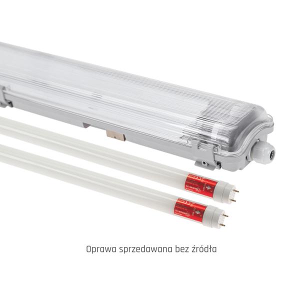 Limea LED TUBE 2x60 IP65, korpus ABS, klosz PC, zasilanie jednostronne