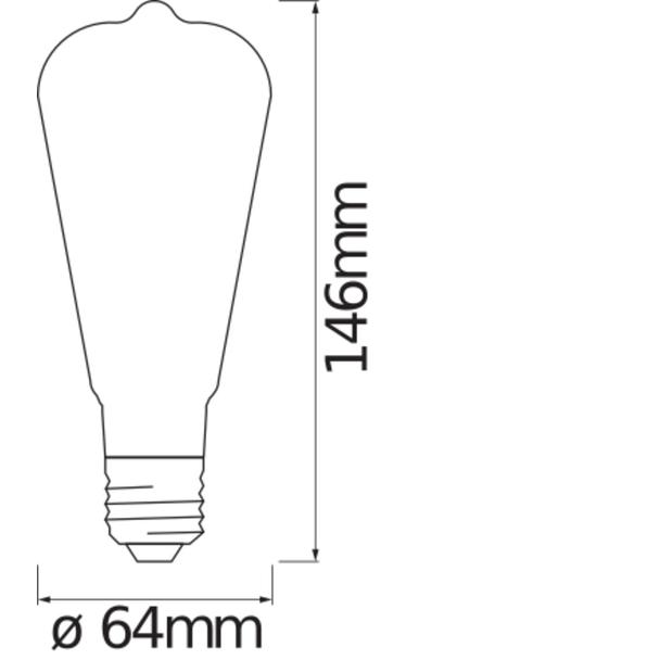 Lampa LED SMART+ ZB CL Edison Gold DIM 52 yes 6W/824 E27
