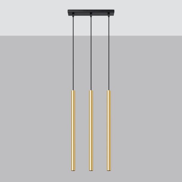 Sollux Lampa Wisząca PASTELO 3L złoty połysk SL.1196