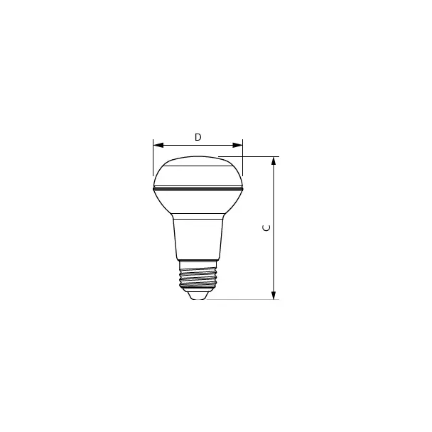 Żarówka LED ściemnialna 4,5W=60W 345lm 2700K barwa ciepła LEDspot D 4,5-60W R63 E27 827 36st. PHILIP 9,29002E+11 PHILIPS