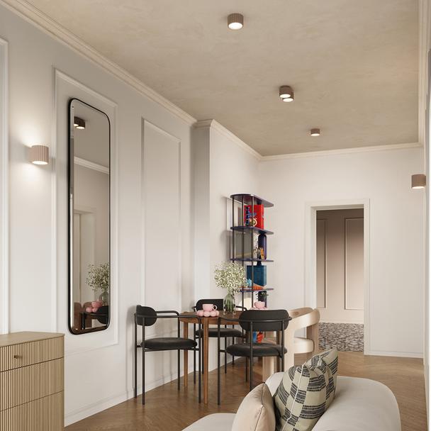 SOLLUX Plafon AURA 1 taupe Gx53 ; SL.1817