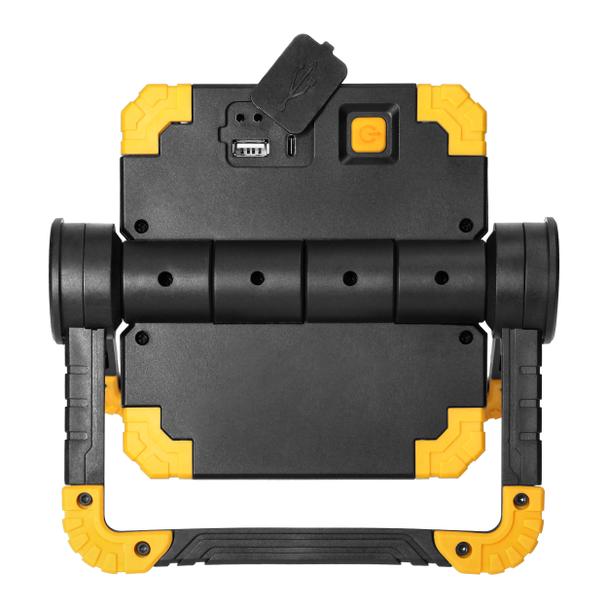 GEMINIX LED 2x10W, podwójny naświetlacz roboczy, przenośny z akumulatorem, 1200lm, IP44, 4000K, 5000 AD-NR-6466L4 ORNO