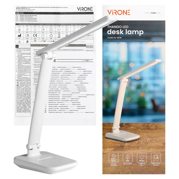 Lampka biurkowa THANGO LED 8W 600lm funkcja ściemniania zmiana barwy światła biały DL-18/W ORNO