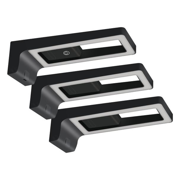 ARTUS zestaw 3 lamp podszafkowych LED, 3x3W, 3x225lm, 4000K, z włącznikiem dotykowym i USB, czarne AD-OM-6475L4/B ORNO