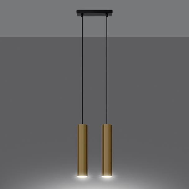 Sollux Lampa Wisząca LAGOS 2 złoty połysk SL.1241