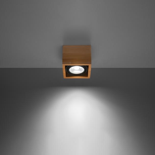Sollux Plafon QUATRO 1 naturalne drewno SL.0915