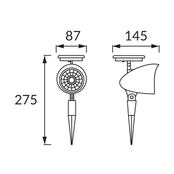 Lampa solarna LED IBRA LED 0,18W 6500K 03549 IDEUS