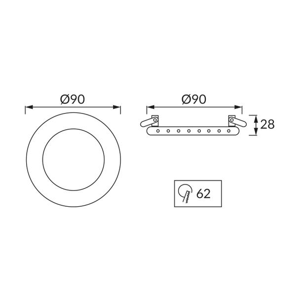 RIANA LED C CHROME 6500K Sufitowa oprawa punktowa 02918 IDEUS