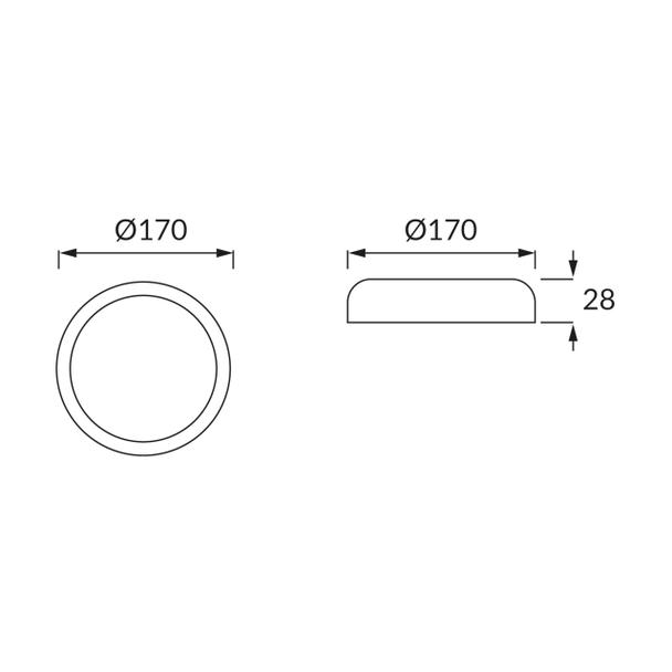 Lampa oprawa sufitowa LED NASTIA ciepła/neutralna/zimna biel 14W biały 04383 IDEUS