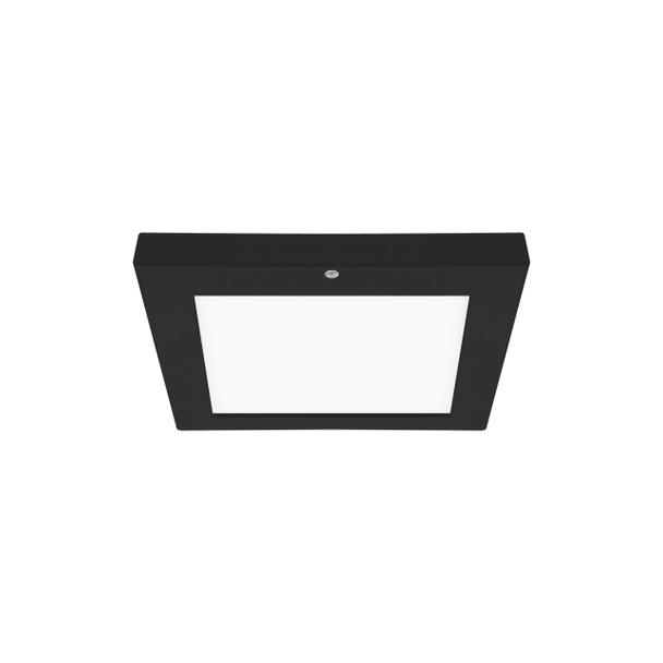 Czarna kwadratowa lampa sufitowa NT/PT z czujnikiem LED OLGIERD 18W 04556 IDEUS