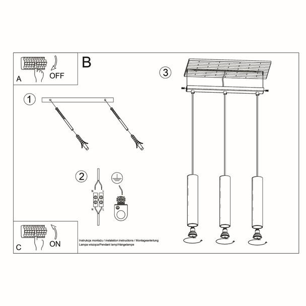 Sollux Lampa wisząca LINO 3L SL.0638