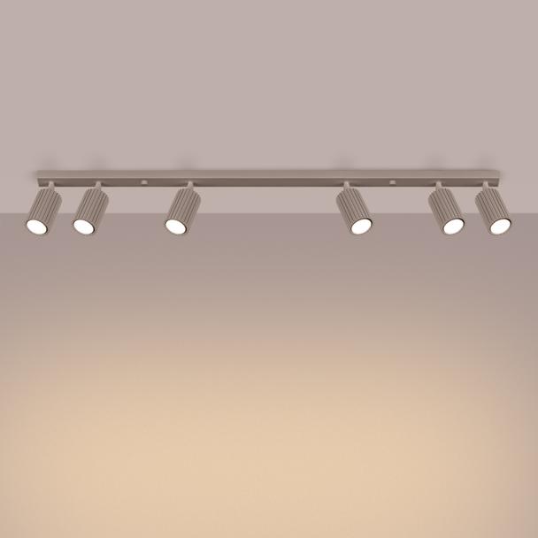 SOLLUX Plafon KARBON 6L taupe ; SL.1766