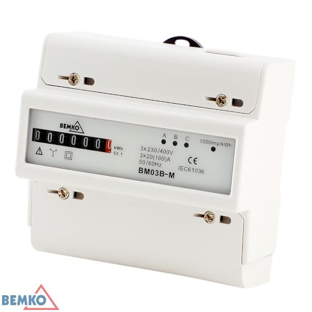 WSKAŻNIK ENERGII 3 FAZOWY 20 (100) A MECHANICZNY A30-BM03B-M BEMKO