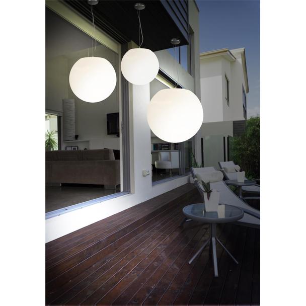 Nowodvorski lampa wisząca zewnętrzna Cumulus L E27 biała O60cm 9607