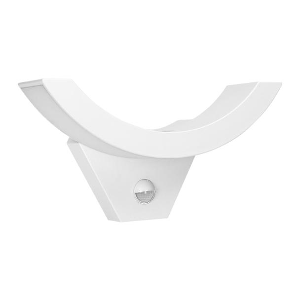 SPINEL LED 10W, oprawa ogrodowa z czujnikiem ruchu 140st, 800lm, IP54, 4000K, IK10, biała AD-OP-6119WLPMR4 ORNO