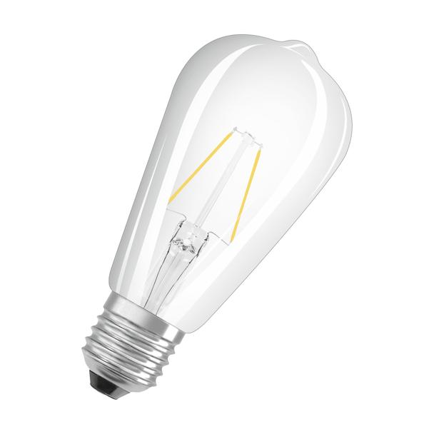 Lampa LED, klasyczny kształt bańki Edison 3W 827 230V szkło przezroczyste E27