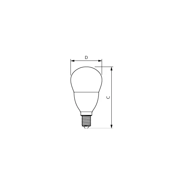 Żarówka LED Kulka 7W=60W 806lm / 2700K barwa ciepła lustre 7-60W E14 827 P48 FR 9,29003E+11 PHILIPS