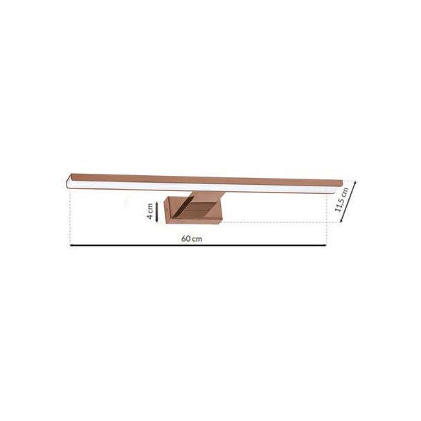 kinkiet łazienkowy LED Shine 13,8W 966lm 4000K miedziany IP44 ML7041 Milagro