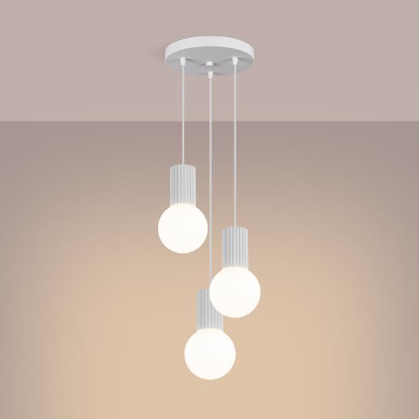 Lampa wisząca HALO 3P biała