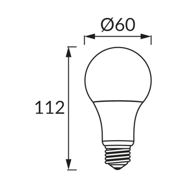 Lampa z diodami SMD LED ERSTE SMD LED E27 12W 3000K 02755 IDEUS
