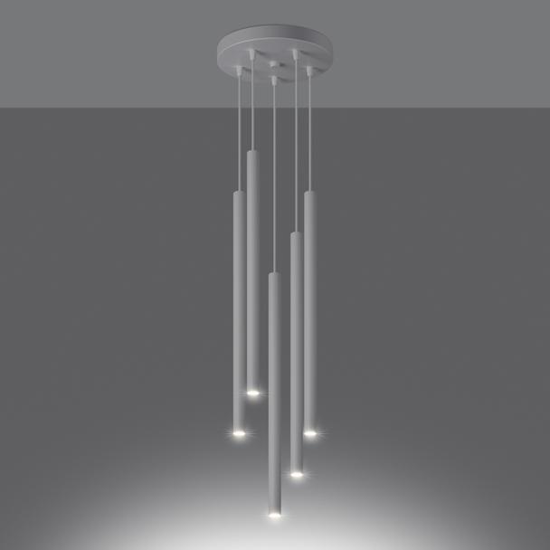 Sollux Lampa wisząca PASTELO 5P biała SL.1175