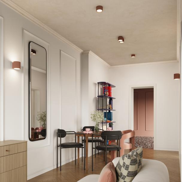 SOLLUX Plafon AURA 1 mocca Gx53 ; SL.1807