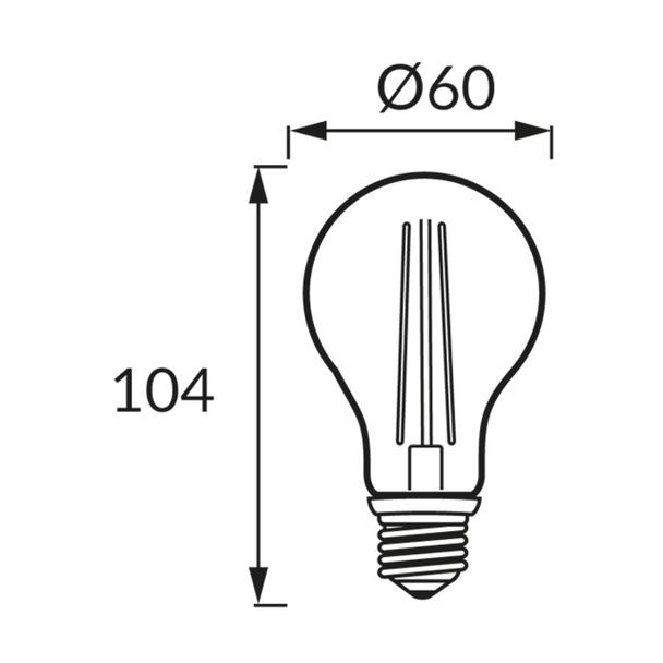 Lampa z diodami COG LED FILAMENT ERSTE LED E27 10W NW 04476 IDEUS