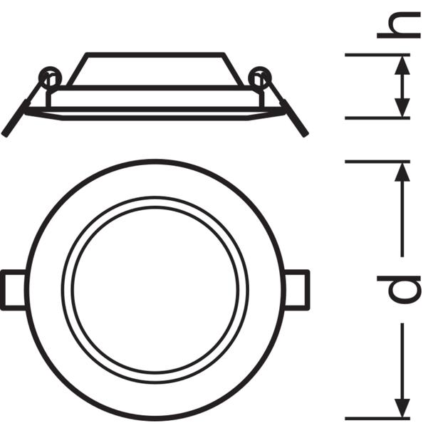 Oprawa DOWNLIGHT SLIM DN105 6W 6500K WT IP20