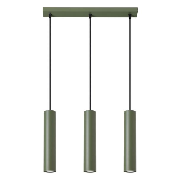 Sollux Lampa wisząca LAGOS 3L zielona oliwka SL.1486