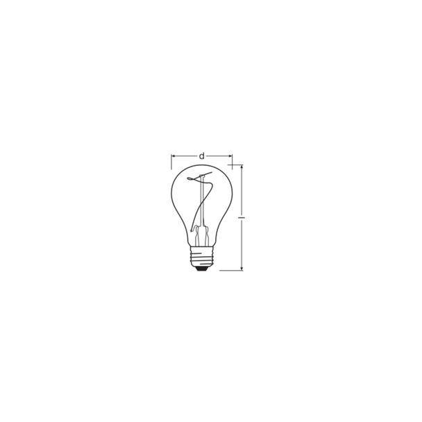 Lampa LED Vintage 1906 LED CL A Filament szkło przezroczyste SMOKE non-dim 3,4W/818 E27