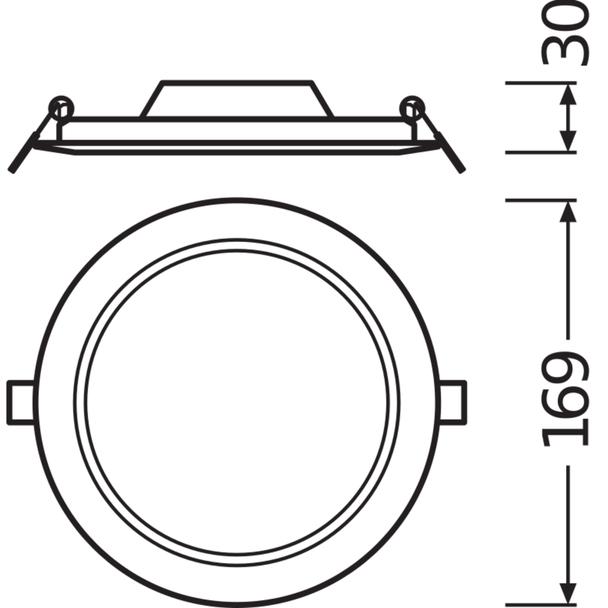 Oprawa DOWNLIGHT SLIM DN155 12W 3000K WT IP20